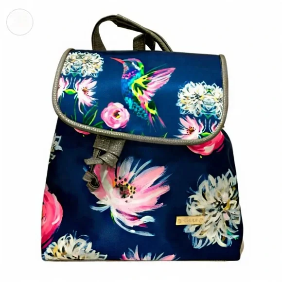 Chic Floral Backpack with Hummingbird Design 🎄Christmas Gifts!🎁 - Picture 3 of 5